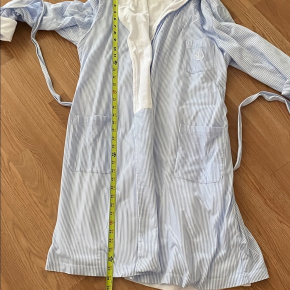 Lauren Ralph Lauren Blue Stripe Terry Robe Belted Cotton Robe Size XL - Picture 9 of 11
